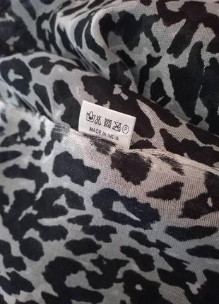 Леопардовый 172×110 вискоза большой палантин