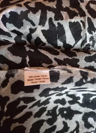 Леопардовый 172×110 вискоза большой палантин
