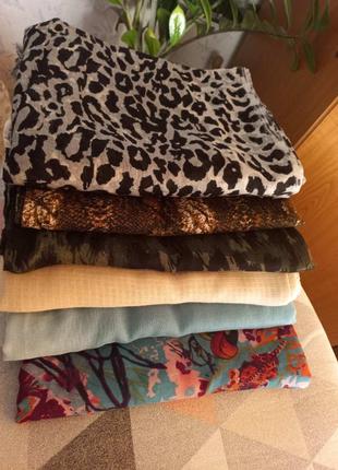 Леопардовый 172×110 вискоза большой палантин