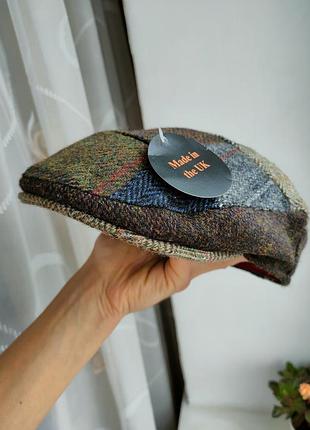 Вовняна кепка жиганка harris tweed glen appin 56-57 кашкет картуз хулиганка восьмиклинка