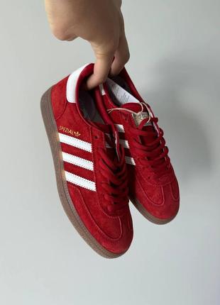 Кроссовки adidas spezial handball shadow red gum4 фото