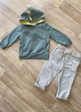 Худи на флисе брюки gap 18-24 м