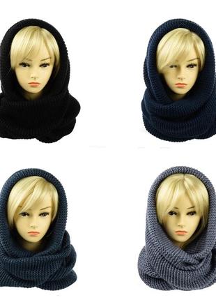 Двойной теплый снуд хомут. 19 цветов