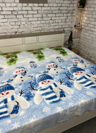 Новорічні флісові пледи