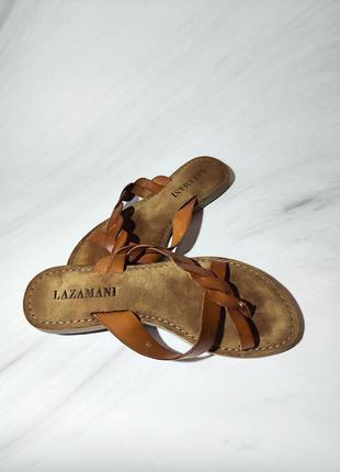 Lazamani італійський бренд шкіряні босоніжки шльопанці9 фото