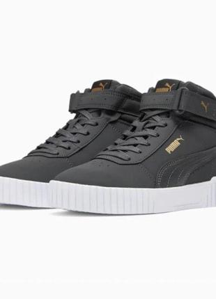 Puma женские хайтопы высокие кроссовки carina 2.0 mid lux grey