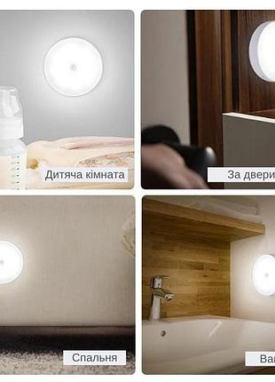 Ночной светильник с датчиком движения светодиодная intelligent лампа с usbзарядкой...