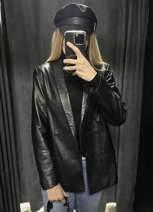 Кожаный пиджак simonetta ravizza leather jacket