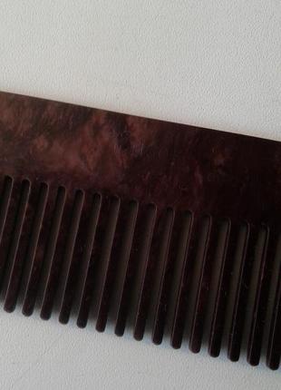 Расческа гребень с крупными и редкими зубцами коричневого цвета винтаж ссср клеймо