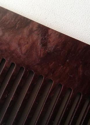 Расческа гребень с крупными и редкими зубцами коричневого цвета винтаж ссср клеймо