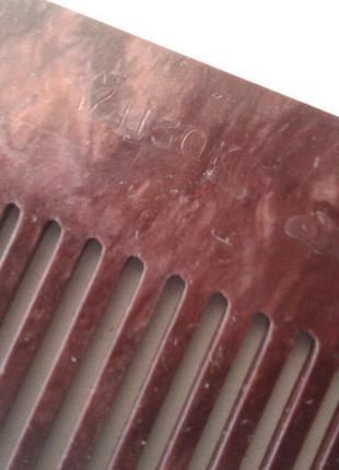 Расческа гребень с крупными и редкими зубцами коричневого цвета винтаж ссср клеймо