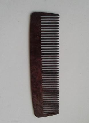 Расческа гребень с крупными и редкими зубцами коричневого цвета винтаж ссср клеймо