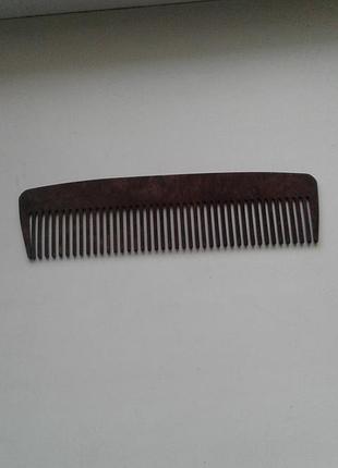 Расческа гребень с крупными и редкими зубцами коричневого цвета винтаж ссср клеймо
