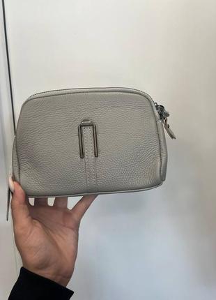 Серый кожаный клатч 5