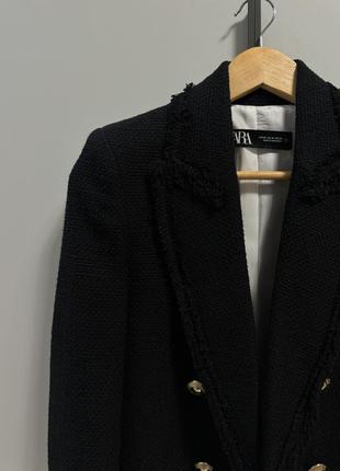 Укорочений жакет зара, чорний