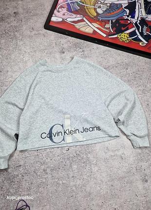 Оверсайз кроп топ світшот calvin klein 2