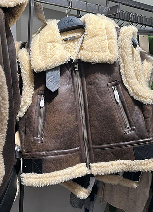 Жилетка zara жилет с поясом безрукавка zara 8073 238