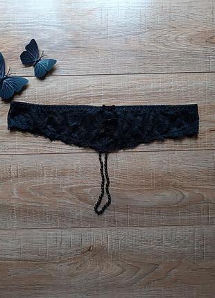 Эротические обольстительные трусики с перлами