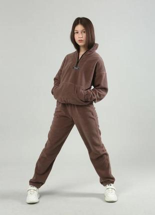 Теплый флисовый спортивный костюм