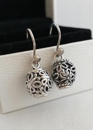 Pandora серьги крючки гильзы