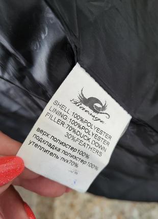 Пуховик натуральный зимний, куртка на пуху зимняя теплая женская8 фото