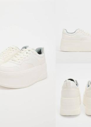Высокие кроссовки кеды на платформе зара zara