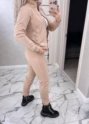 Костюм: штани на манжеті + кофта на змійці