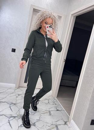 Костюм: штани на манжеті + кофта на змійці