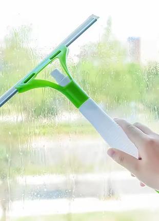 Щетка для мытья окон удобный очиститель стекла волшебная щетка с распылителем4 фото