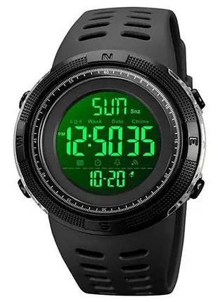 Годинник наручний чоловічий skmei 2070bk black. колір: чорний