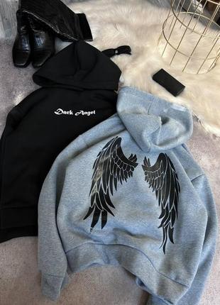 Худі унісекс на флісі з крутим принтом