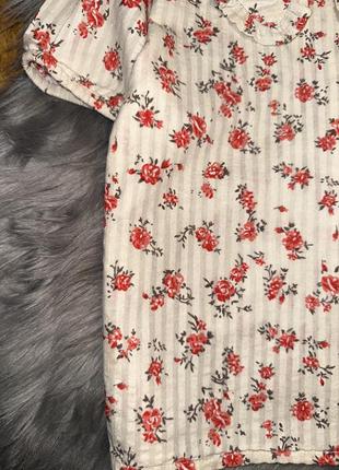 Неймовірна стильна бавовняна блузка сорочка з ошатним комірцем для дівчинки 4/5р primark3 фото