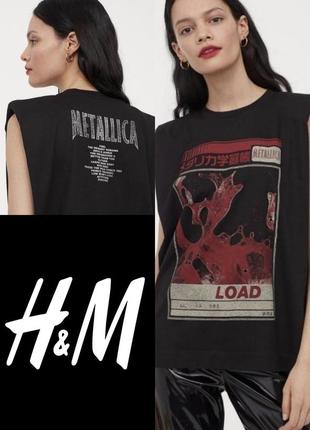 Эксклюзивная футболка h&m metallica батал этикетка1 фото