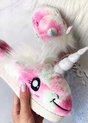 Домашние тапочки тапки единороги единорожки