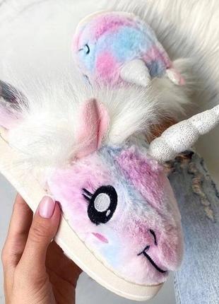 Домашние тапочки тапки единороги единорожки