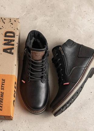 Шкіряні зимові черевики на хутрі Man torsten boots2 фото