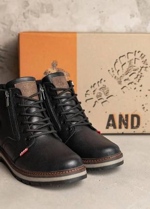 Шкіряні зимові черевики на хутрі Man torsten boots5 фото