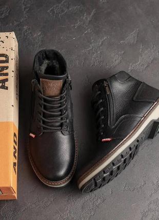 Шкіряні зимові черевики на хутрі Man torsten boots6 фото