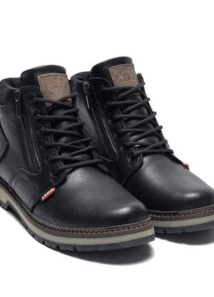 Шкіряні зимові черевики на хутрі Man torsten boots7 фото