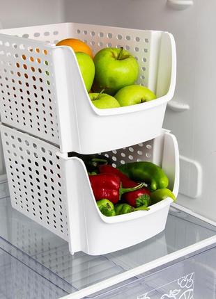 Органайзер ящик у холодильник складаний пластиковий для продуктів bask 508602 фото