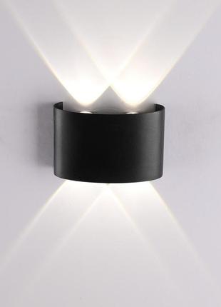 Світлодіодний світильник фасадний h-fen linza four 4 w чорний 4000 k