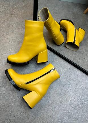 Шикарные женские ботинки на каблуке