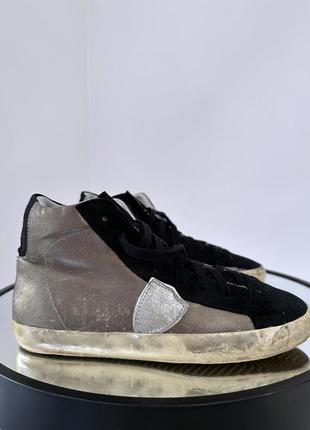 Шикарные кожаные хайтопы philippe model