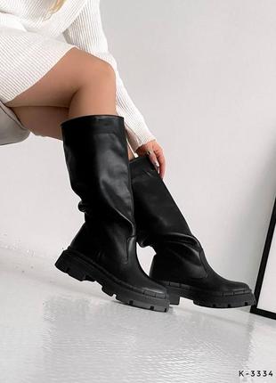 Чоботи труби шкіряні. демісезонні та зимові