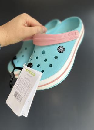 Сабо крокс crocband clog blue / pink2 фото