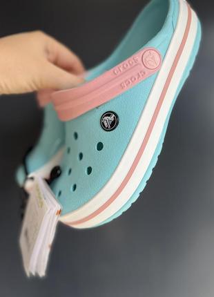 Сабо крокс crocband clog blue / pink4 фото