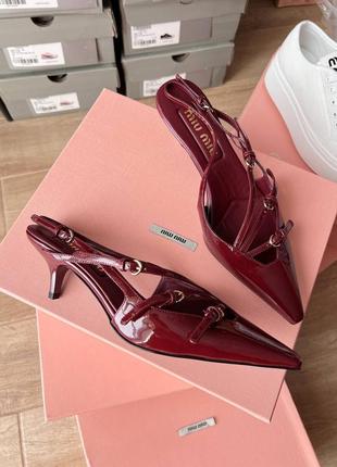 Кожаные туфли в стиле miu miu2 фото