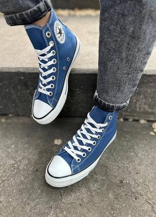 Кеди  сині високі converse all star2 фото