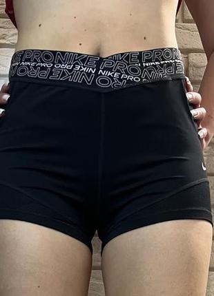 Женские спортивные шорты nike ladies pro 3 inch black compression short  cj4191- 0106 фото