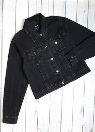 💥1+1=3 фірмова сіро-чорна джинсова куртка джинсовка denim co, розмір 44 - 465 фото